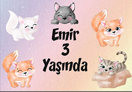 Penguen Temalı Doğum Günü Afişi 70X100 cm