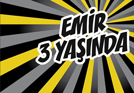 Çiçek ve Tavşan Temalı Doğum Günü Afişi 70X100 cm