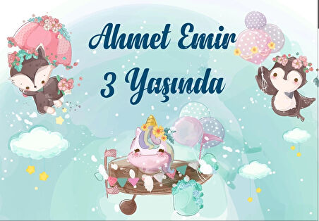 Küçük Prens Temalı Doğum Günü Afişi 70X100 cm