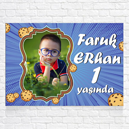 Kurabiye Temalı Doğum Günü Afişi 70X100 cm