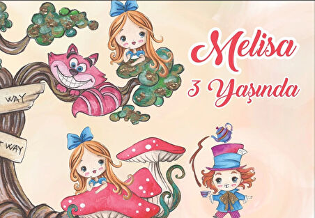 Unicorn ve Pasta Temalı Doğum Günü Afişi 100X150 cm