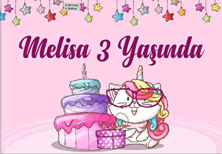 Sevimli Köpek Temalı Doğum Günü Afişi 70X100 cm