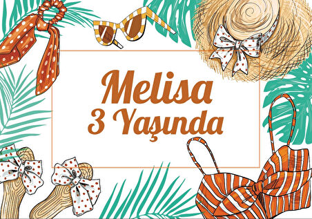 Safari Temalı Doğum Günü Afişi 50X70 cm