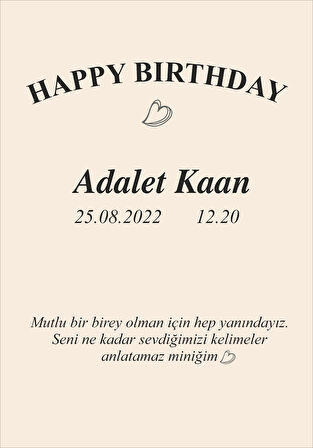 Kuş ve Orman Temalı Doğum Günü Afişi 35X50 cm