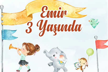 İtfaiye Temalı Doğum Günü Afişi -1 70X100 cm