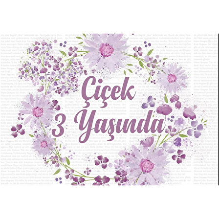 Pembe Doğum Günü Afişi -1 50X70 cm