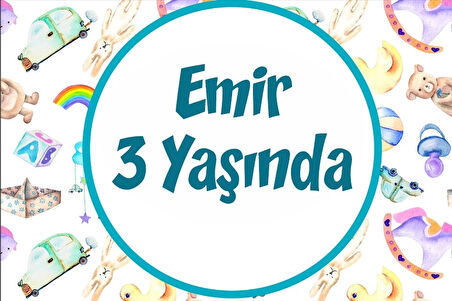 OyuncakLAR Temalı Doğum Günü Afişi -1 35X50 cm