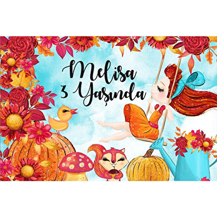 Sevimli Unicornlar Temalı Doğum Günü Afişi 50X70 cm