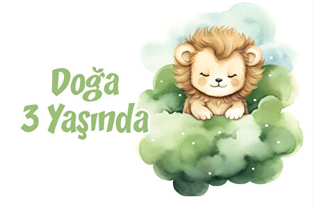 Pembe Sevimli Doğum Günü Afişi 70X100 cm