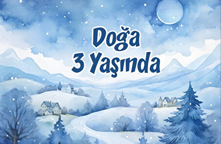 Mum Üfleyen Unİcorn Temalı Doğum Günü Afişi 50X70 cm