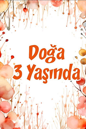 Bitkiler ve Çiçekler Doğum Günü Afişi 50X70 cm