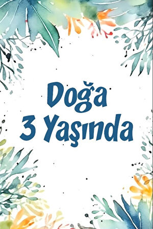 Çiçekler Temalı Doğum Günü Afişi -9 35X50 cm