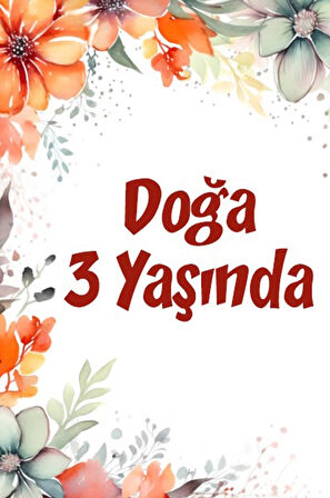 Sarı Çiçekler Temalı Doğum Günü Afişi 70X100 cm