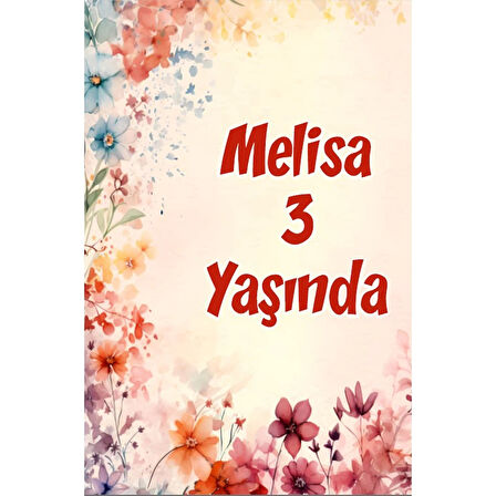 Çiçekler Temalı Doğum Günü Afişi -16 35X50 cm