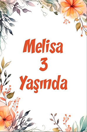 Çiçekler Temalı Doğum Günü Afişi -17 100X150 cm