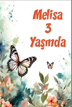 Renkli Kelebekler Temalı Doğum Günü Afişi -14 70X100 cm