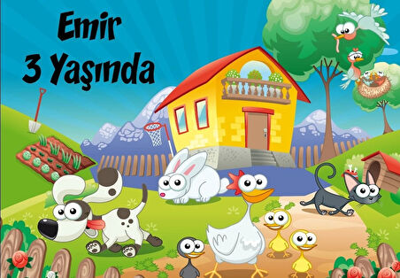 Çiftlik Temalı Doğum Günü Afişi 50X70 cm