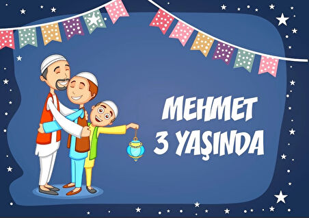 İslam Temalı Doğum Günü Afişi 35X50 cm