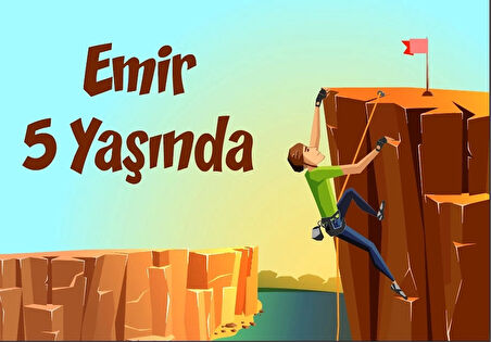 Dağcı Temalı Doğum Günü Afişi 70X100 cm