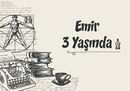 Bilim temalı Doğum günü afişi 100X150 cm