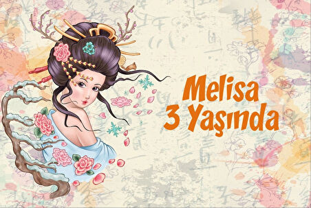 Asya Temalı Doğum Günü Afişi 70X100 cm