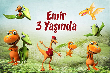 Dinozorlar Temalı Doğum Günü Afişi 50X70 cm