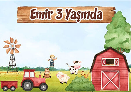 Çiftlik Temalı Doğum Günü Afişi 70X100 cm