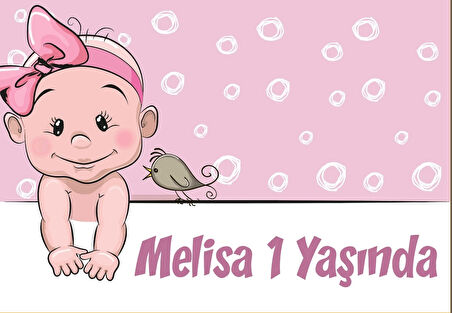 Bebek Temalı Doğum Günü Afişi 70X100 cm