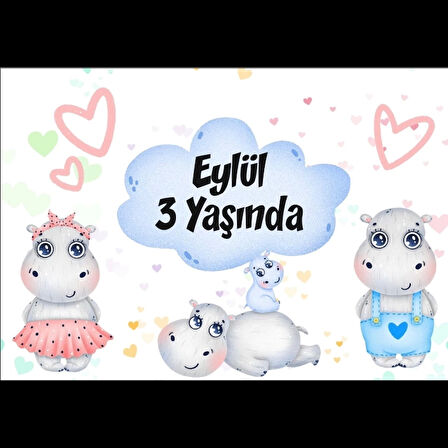 Fil Temalı Doğum Günü Afişi 70X100 cm