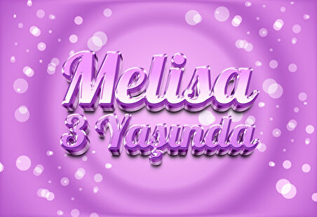 Mor Temalı Doğum Günü Afişi - 50x70 Cm