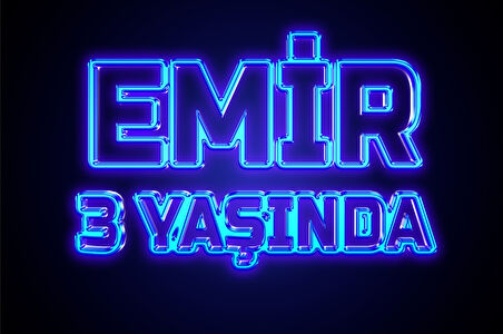 Mavi Doğum Günü Afişi - 70x100 Cm