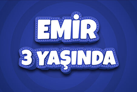 Mavi Doğum Günü Afişi - 50x70 Cm