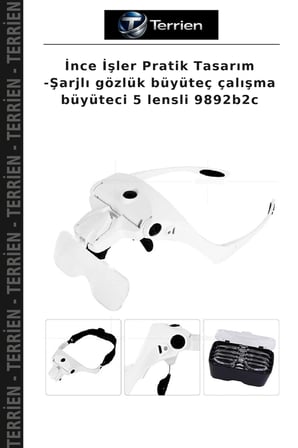 İnce İşler Pratik Tasarım -Şarjlı gözlük büyüteç çalışma büyüteci 5 lensli 9892b2c