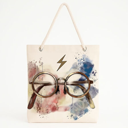 Renkli Gözlük ve Yıldırım Desenli Plaj Çantası