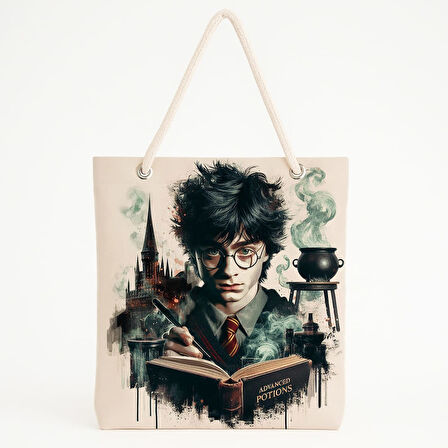 İksir Kitabı ve Hogwarts Temalı Plaj Çantası