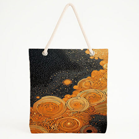 Kozmik Dalga Desenli Plaj Çantası