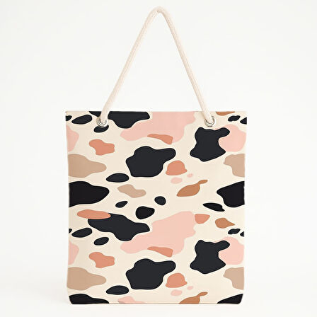 Pastel Kamuflaj Desenli Plaj Çantası