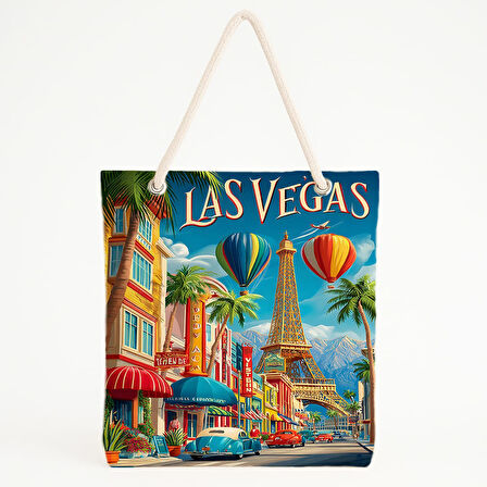 Las Vegas Sokakları Plaj Çantası