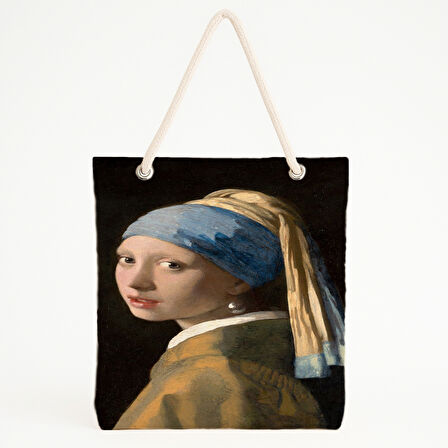 İnci Küpeli Kız Plaj Çantası