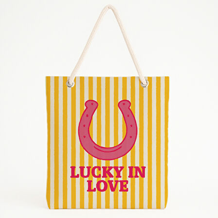 Lucky in Love Temalı Plaj Çantası