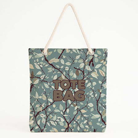 Doğal Yaprak Desenli Kamuflaj Plaj Çantası