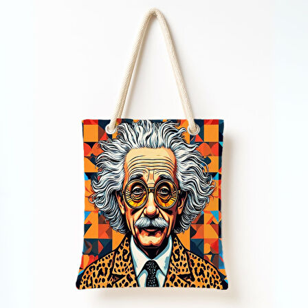 Leopar Einstein Stili Omuz Çantası
