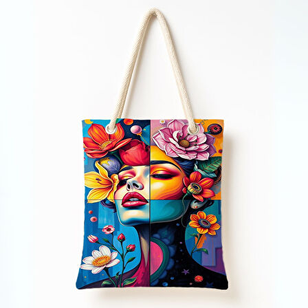 Renklerin Portre Omuz Çantası