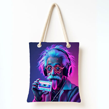 Einstein Neon Kaseti Omuz Çantası