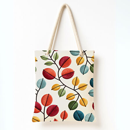 Renkli Yaprakların İzinde Omuz Çantası