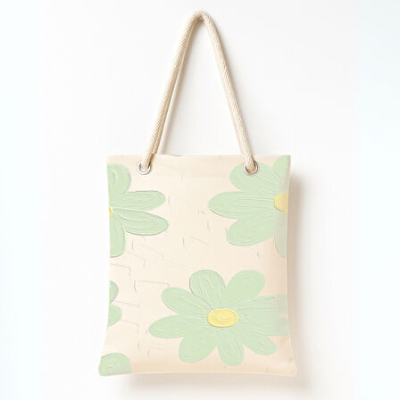 Yeşil Çiçekler Omuz Çantası