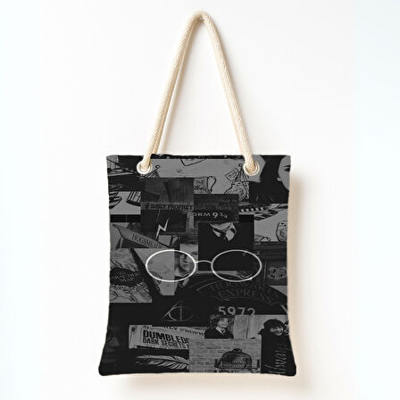 Hogwarts Günlüğü: Büyülü Kolaj Omuz Çantası