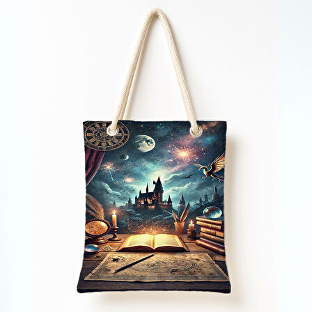 Yıldızlı Büyü Sahnesi Omuz Çantası