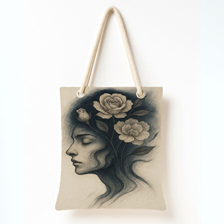 Çiçekli Düş Portresi Omuz Çantası