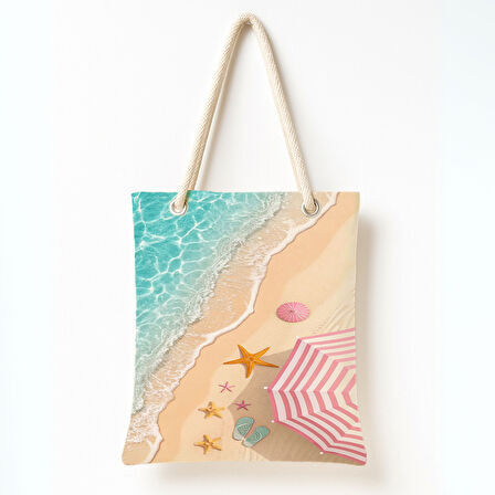 Sahil Tablosu Eskizi Omuz Çantası